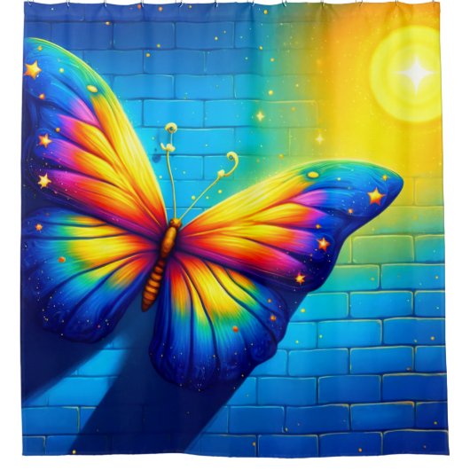 Butterfly Art Douchegordijn (Voorkant)