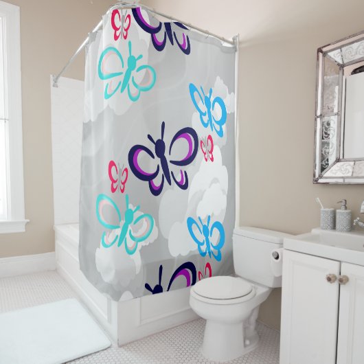 Butterfly Art Douchegordijn (In situ)