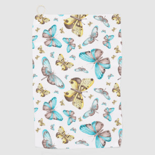 Butterfly Art Drawing Golfhanddoek