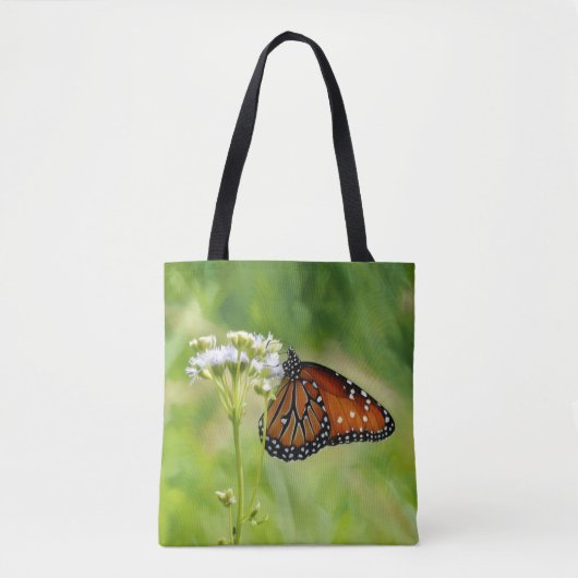 Butterfly Art Flower Monarch Bloemen Canvas tas (Voorkant)