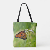 Butterfly Art Flower Monarch Bloemen Canvas tas (Achterkant)