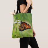 Butterfly Art Flower Monarch Bloemen Canvas tas (Dichtbij)