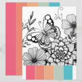 Butterfly Art Kaart Educatieve kleurtheorie (Voorkant / Achterkant)