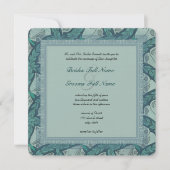 Butterfly Art Nouveau Wedding Invitations Kaart (Voorkant)