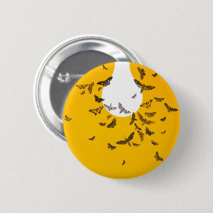 Butterfly Art Onbewerkte foto's Monarch Butt Ronde Button 5,7 Cm