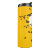 Butterfly Art Onbewerkte foto's Monarch Butt Thermosbeker (Gedraaid links)