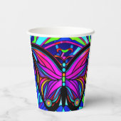 Butterfly Art Papieren Bekers (Achterkant)