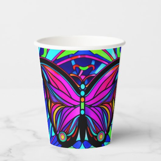 Butterfly Art Papieren Bekers (Voorkant)