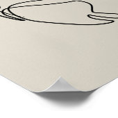 Butterfly Art Pastel Kleuren Minimalistische Desig Poster (Hoek)