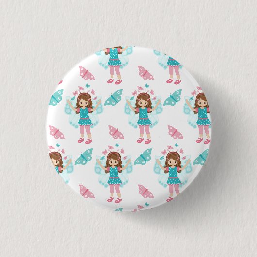 Butterfly Art Ronde Button 3,2 Cm (Voorkant)