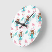 Butterfly Art Ronde Klok (Hoek)