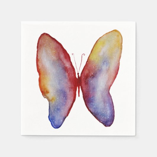 Butterfly Art Standaard Cocktail Papieren servette Servetten (Voorkant)