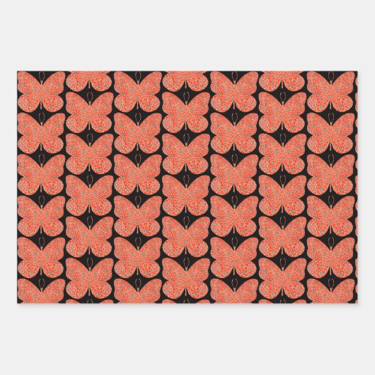 Butterfly Art  Style Wrapping Paper Craft (Voorkant 3)