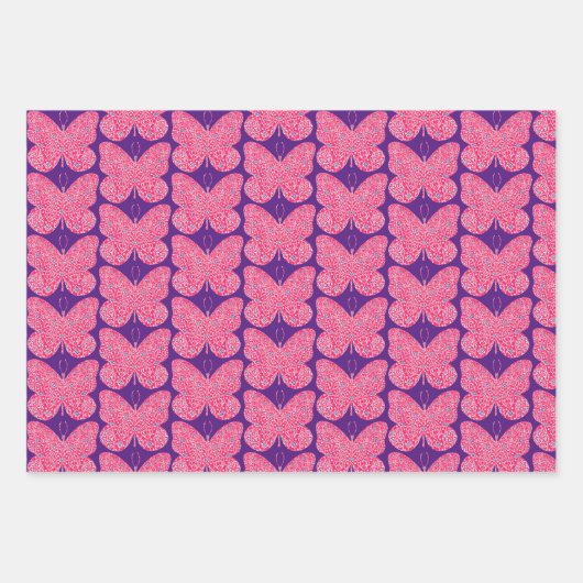 Butterfly Art Style Wrapping Paper Craft (Voorkant 2)
