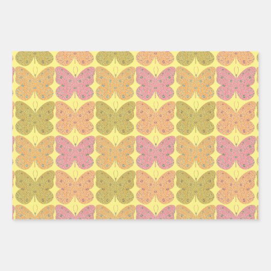 Butterfly Art  Style Wrapping Paper Craft (Voorkant)