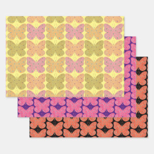 Butterfly Art  Style Wrapping Paper Craft