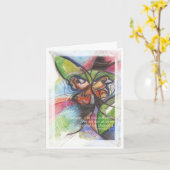 Butterfly Art Sympathy Card Kaart (Gele Bloem)
