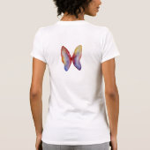 Butterfly Art T-shirt voor dames, wit (Achterkant)