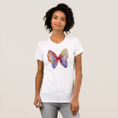 Butterfly Art T-shirt voor dames, wit (Voorkant volledig)