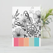 Butterfly Art Therapy Kleurplaten Kaarten (Staand voorkant)