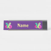 Butterfly Art voor kinderen Bureau Naambordje (Voorkant)