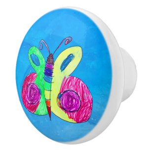 Butterfly Art voor kinderen Keramische Knop