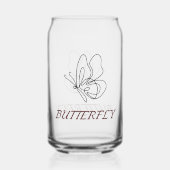 Butterfly Art waterglas Blikvorm Glas (Voorkant)