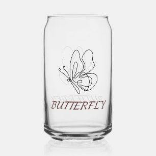 Butterfly Art waterglas Blikvorm Glas