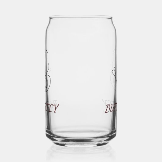 Butterfly Art waterglas Blikvorm Glas (Links)