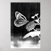 Butterfly Art | Zwart-wit Poster (Voorkant)