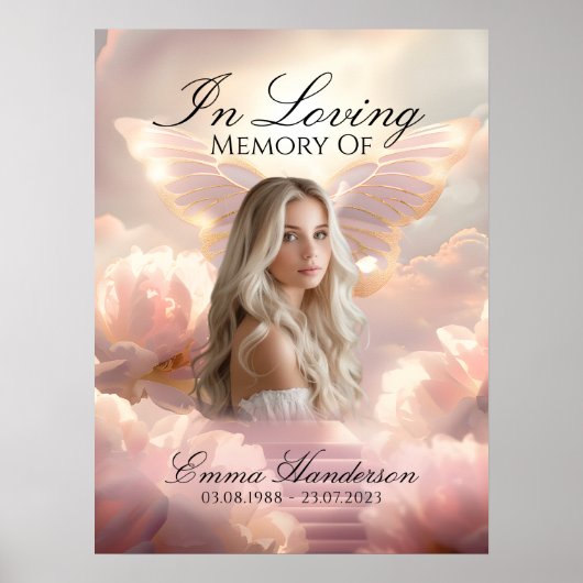 Butterfly Ascend Memorial Welkomstbord Poster (Voorkant)