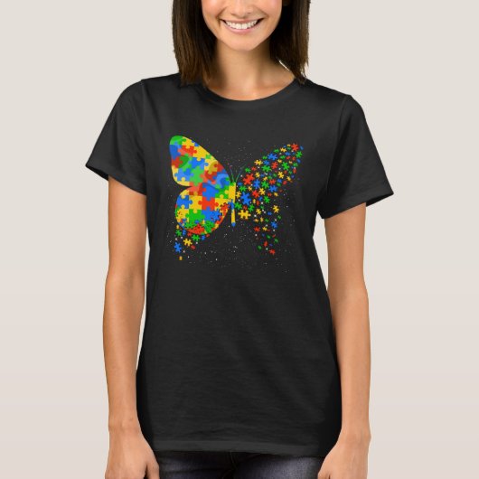 Butterfly Autism Awareness Men Women Kids Autism A T-shirt (Voorkant)