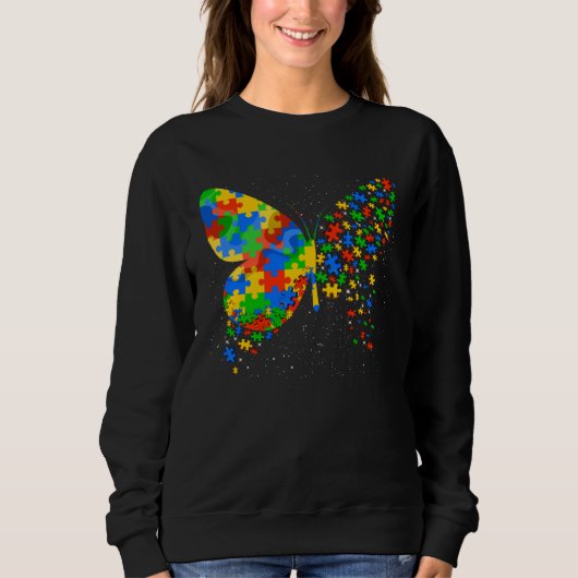 Butterfly Autism Awareness Men Women Kids Autism A Trui (Voorkant)