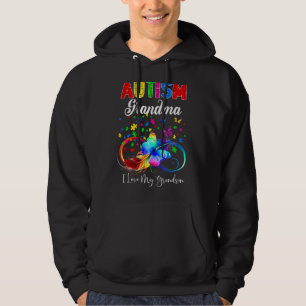 Butterfly Autism Gigi I Love My Grandson Support a Hoodie