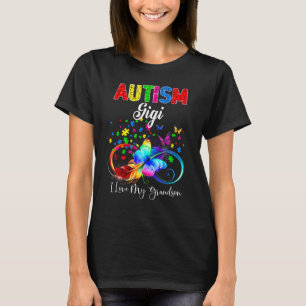 Butterfly Autism Gigi I Love My Grandson Support a T-shirt