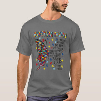 Butterfly Autism mam die ze doorgeven aan haar T-shirt
