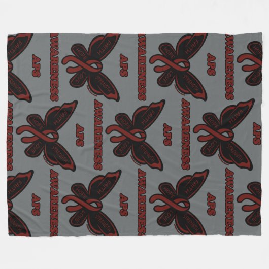 Butterfly/Awareness...APS Fleece Blanket (Voorkant (Horizontaal))