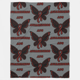 Butterfly/Awareness...APS Fleece Blanket Deken