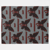 Butterfly/Awareness...APS Fleece Blanket Deken (Voorkant (Horizontaal))