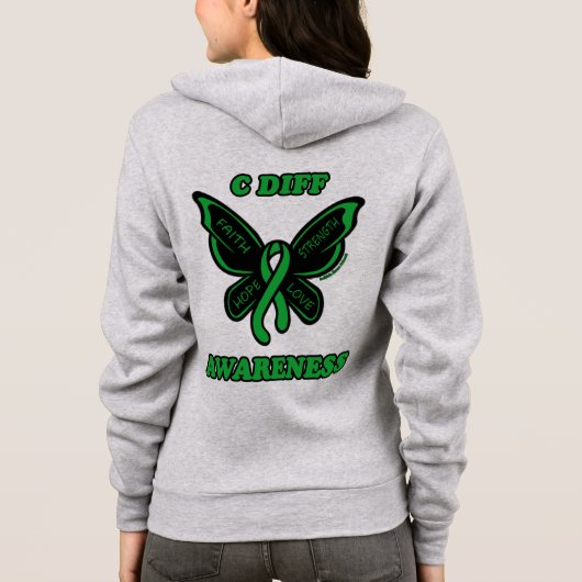 Butterfly/Awareness...C Diff Hoodie (Achterkant)