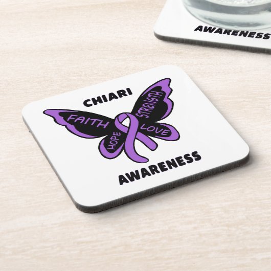 Butterfly/Awareness... Chiari Bier Onderzetter (Linkerzijde)