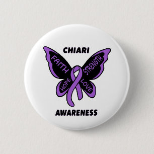 Butterfly/Awareness... Chiari Ronde Button 5,7 Cm