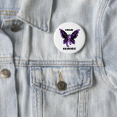 Butterfly/Awareness... Chiari Ronde Button 5,7 Cm (In situ)