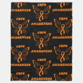 Butterfly/Awareness...CRPS Fleece Deken (Voorkant)