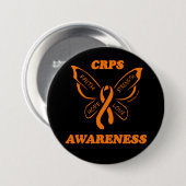 Butterfly/Awareness...CRPS Ronde Button 7,6 Cm (Voorkant /achterkant)
