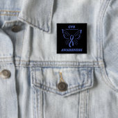 Butterfly/Awareness...CVS Vierkante Button 5,1 Cm (In situ)