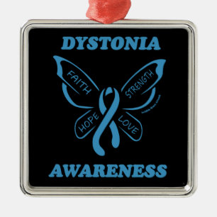 Butterfly/Awareness... Dystonie Metaal Ornament