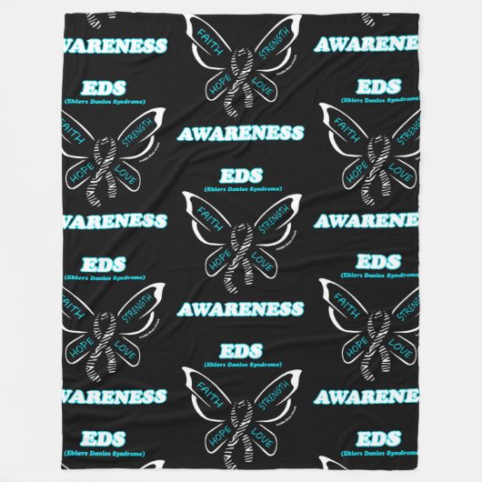 Butterfly/Awareness...EDS Fleece Blanket (Voorkant)