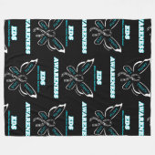 Butterfly/Awareness...EDS Fleece Blanket (Voorkant (Horizontaal))