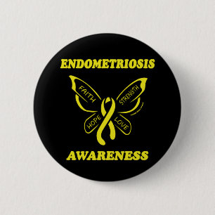 Butterfly/Awareness... Endometriosis Button